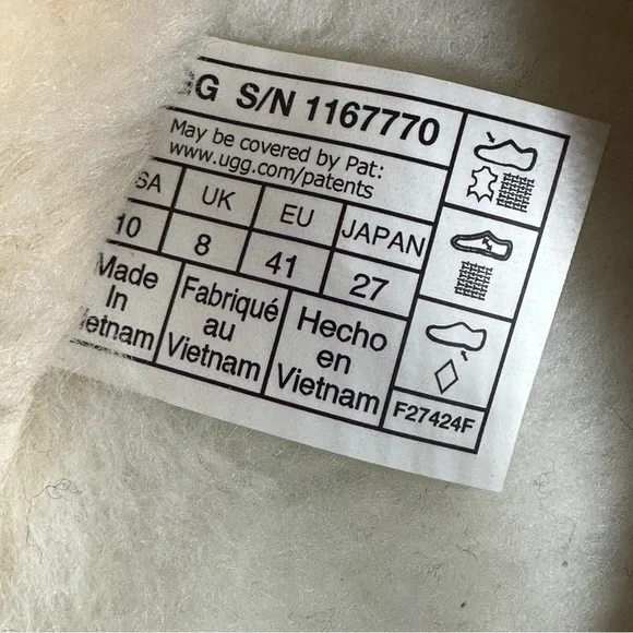 UGG Tazz Maxi Curly Genuine Shearling Platform Slipper Size 10 - Picture 9 of 10